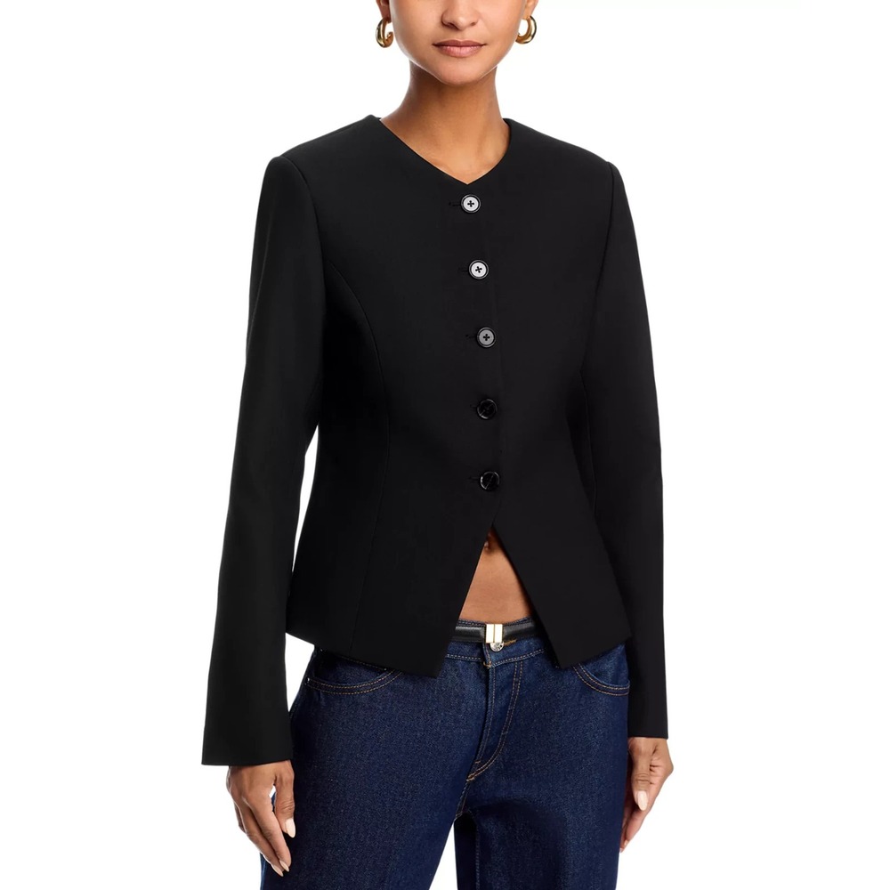 FORE Womens Round Neck Jacket Size M Black
